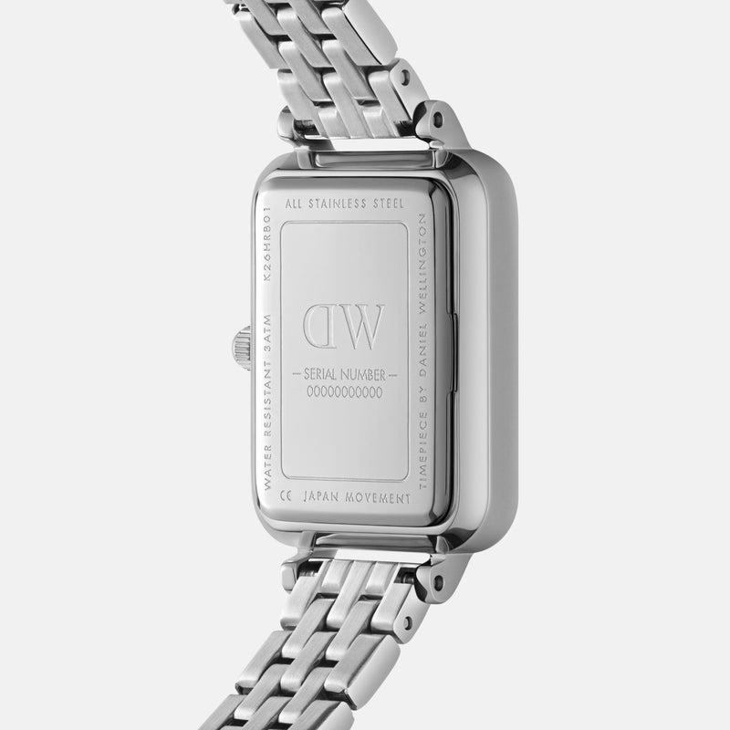 Daniel Wellington Quadro Roman Numerals 20x26 5-Link S White Watch Watches Daniel Wellington 
