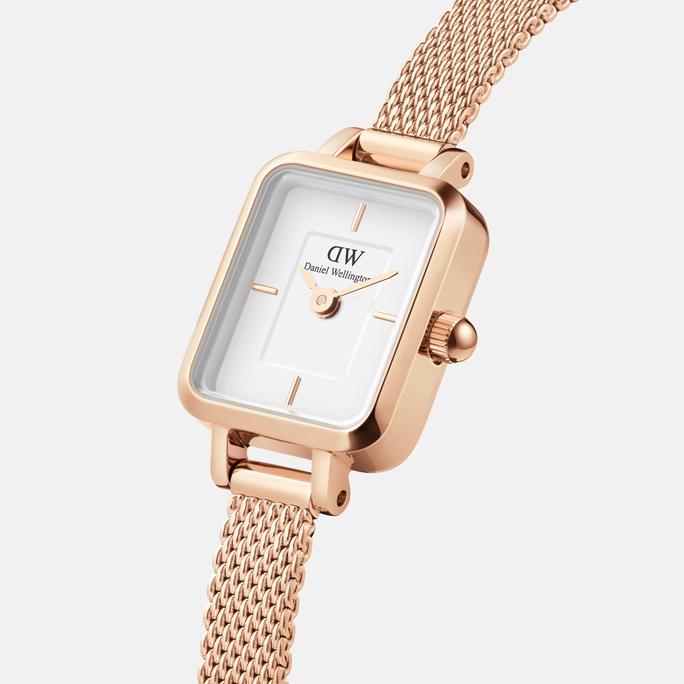 Daniel Wellington Quadro Mini 15x18 Melrose RG White Watch Watches Daniel Wellington 