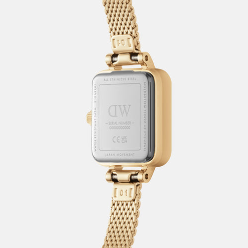 Daniel Wellington Quadro Mini Lumine Bezel 15x18 Evergold G White Watch Watches Daniel Wellington 