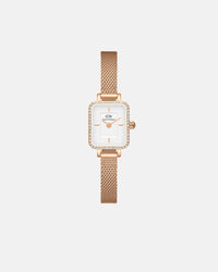 Daniel Wellington Quadro Mini Bezel Lumine 15x18 Melrose RG White Watch Watches Daniel Wellington 