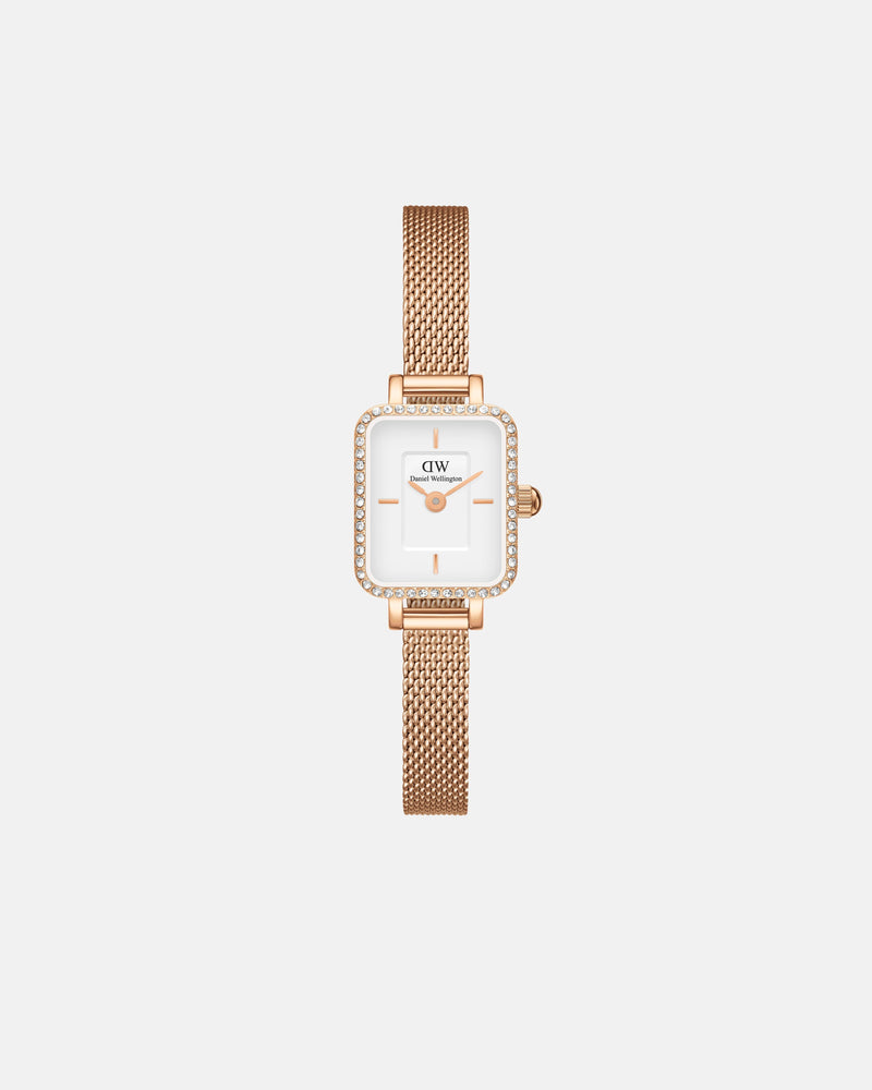 Daniel Wellington Quadro Mini Bezel Lumine 15x18 Melrose RG White Watch Watches Daniel Wellington 