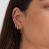 Ania Haie Gold Sparkle Huggie Hoop Earrings Earrings Ania Haie 