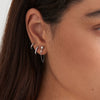 Ania Haie Silver Sparkle Huggie Hoop Earrings Earrings Ania Haie 