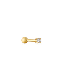 Ania Haie Gold Sparkle Barbell Single Earring Earrings Ania Haie 