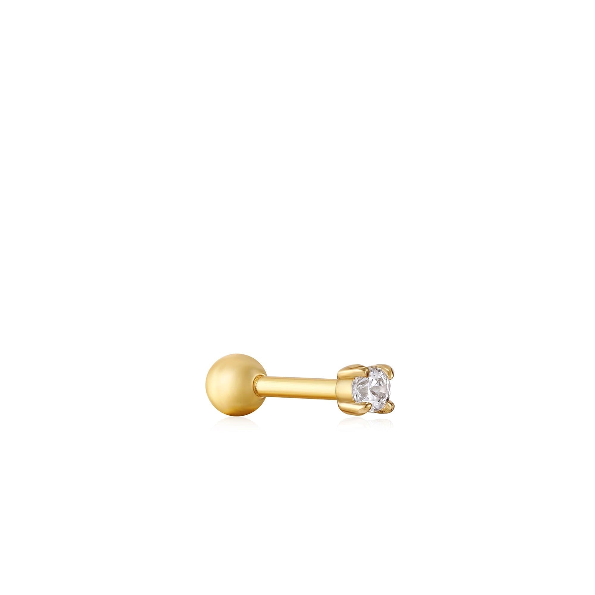 Ania Haie Gold Sparkle Barbell Single Earring Earrings Ania Haie 
