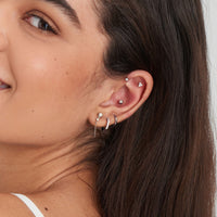 Ania Haie Silver Sparkle Bezel Barbell Single Earring Earrings Ania Haie 