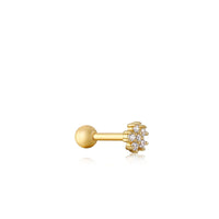 Ania Haie Gold Sparkle Flower Barbell Single Earring Earrings Ania Haie 