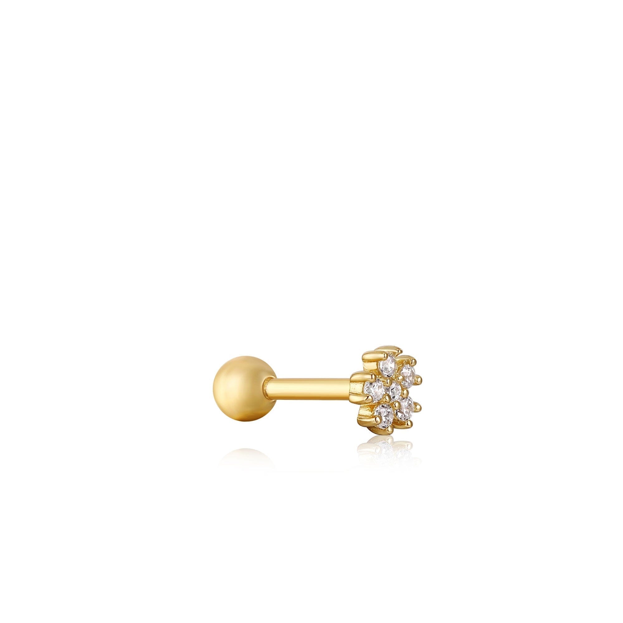 Ania Haie Gold Sparkle Flower Barbell Single Earring Earrings Ania Haie 