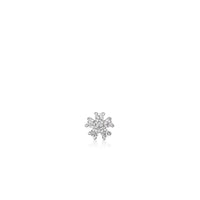 Ania Haie Silver Sparkle Flower Barbell Single Earring Earrings Ania Haie 