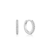 Ania Haie Silver Sparkle Huggie Hoop Earrings Earrings Ania Haie 