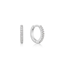 Ania Haie Silver Sparkle Huggie Hoop Earrings Earrings Ania Haie 