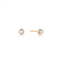Ania Haie Gold Pearl Cabochon Stud Earrings Earrings Ania Haie 