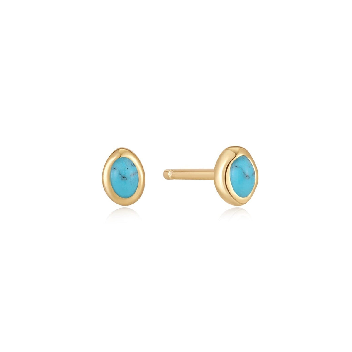 Ania Haie Gold Turquoise Wave Stud Earrings Earrings Ania Haie 
