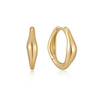 Ania Haie Gold Wave Huggie Hoop Earrings Earrings Ania Haie 
