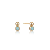 Ania Haie Gold Orb Amazonite Stud Earrings Earrings Ania Haie 