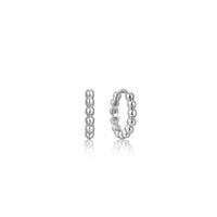 Ania Haie Silver Orb Huggie Hoop Earrings Earrings Ania Haie 