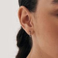 Ania Haie Silver Orb Huggie Hoop Earrings Earrings Ania Haie 