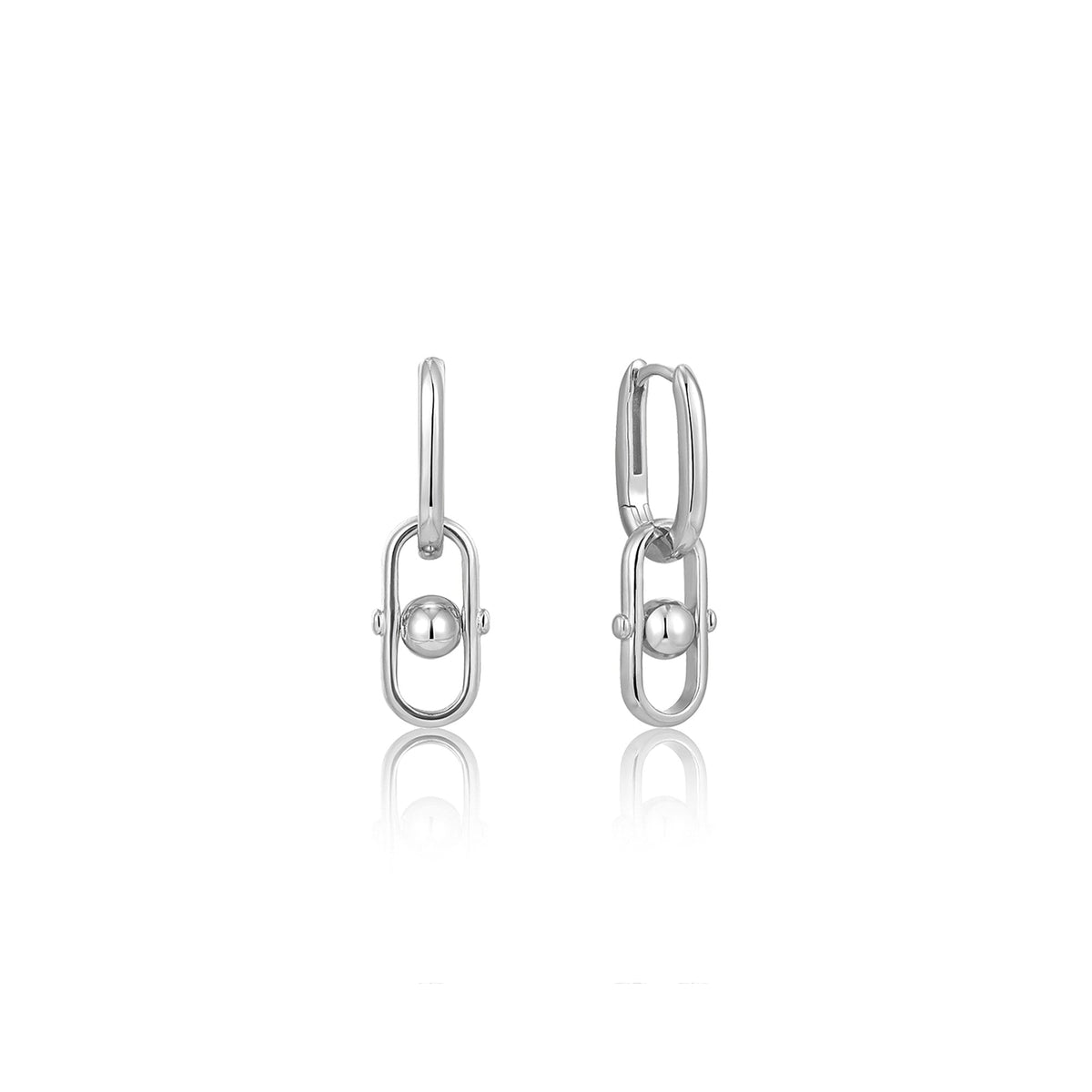 Ania Haie Silver Orb Link Drop Earrings Earrings Ania Haie 