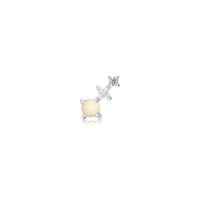 Silver Kyoto Opal Climber Barbell Single Earring Earrings Ania Haie 