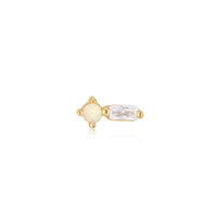 Gold Kyoto Opal Sparkle Barbell Single Earring Earrings Ania Haie 