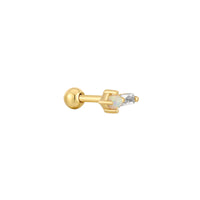 Gold Kyoto Opal Sparkle Barbell Single Earring Earrings Ania Haie 