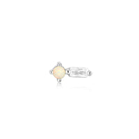 Silver Kyoto Opal Sparkle Barbell Single Earring Earrings Ania Haie 