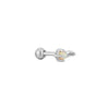 Silver Kyoto Opal Sparkle Barbell Single Earring Earrings Ania Haie 