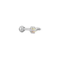 Silver Kyoto Opal Sparkle Barbell Single Earring Earrings Ania Haie 