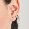 Silver Kyoto Opal Sparkle Barbell Single Earring Earrings Ania Haie 