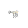 Silver Kyoto Opal Drop Sparkle Barbell Single Earring Earrings Ania Haie 