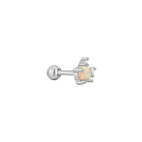 Silver Kyoto Opal Sparkle Crown Barbell Single Earring Earrings Ania Haie 