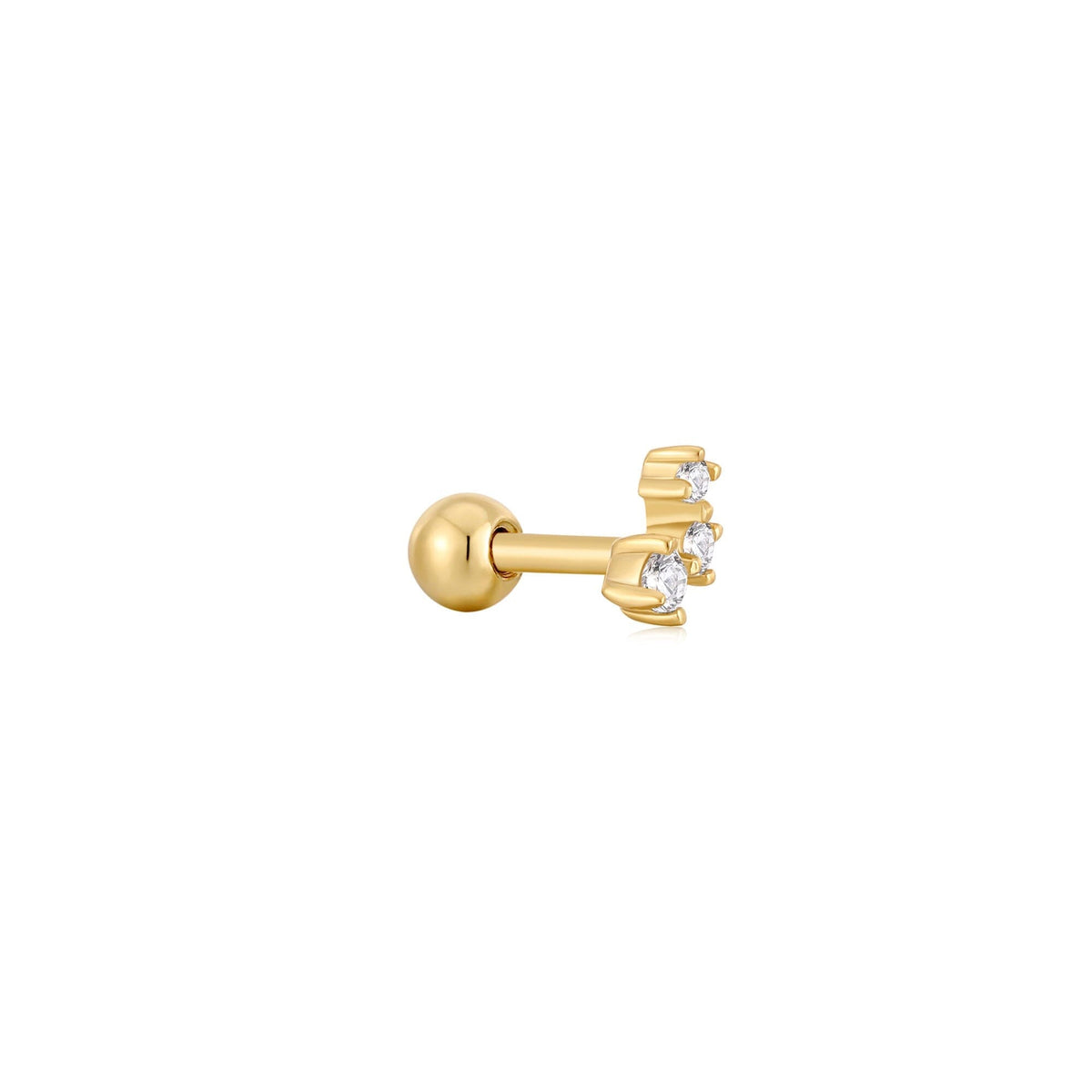 Gold Sparkle Galaxy Barbell Single Earring Earrings Ania Haie 