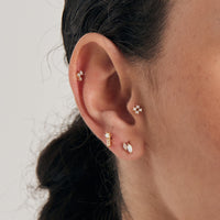 Gold Sparkle Galaxy Barbell Single Earring Earrings Ania Haie 