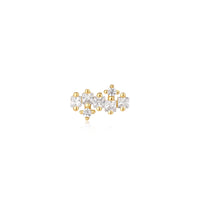 Gold Sparkle Cluster Climber Barbell Single Earring Earrings Ania Haie 