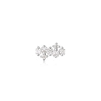 Silver Sparkle Cluster Climber Barbell Single Earring Earrings Ania Haie 