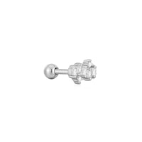 Silver Sparkle Cluster Climber Barbell Single Earring Earrings Ania Haie 
