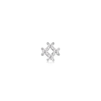 Silver Sparkle Cross Barbell Single Earring Earrings Ania Haie 
