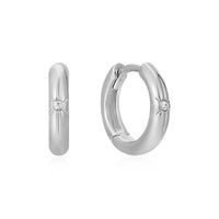 Ania Haie Silver Star Huggie Hoop Earrings Earrings Ania Haie 
