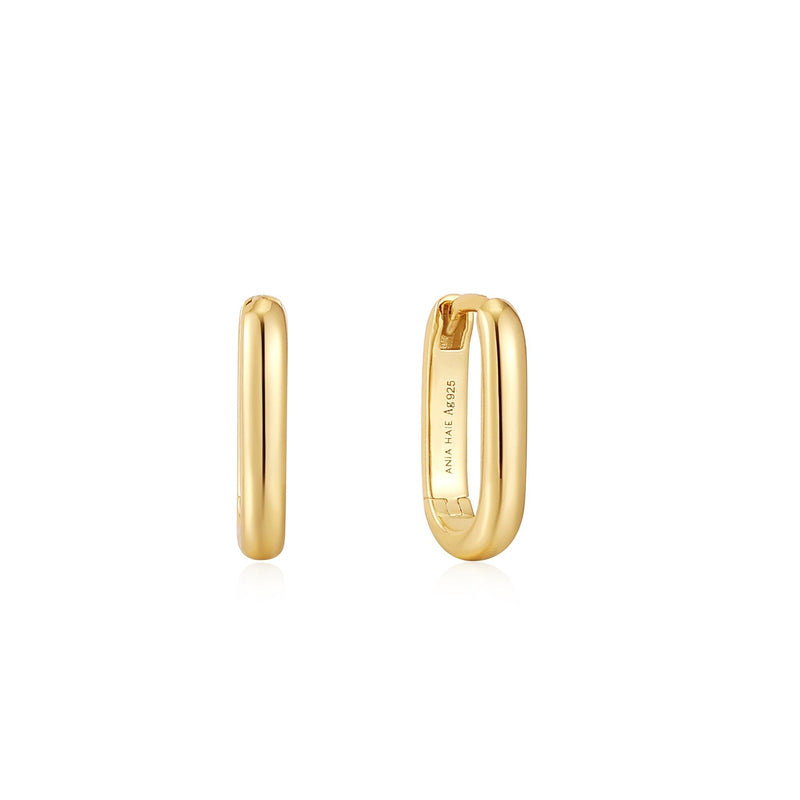 Ania Haie Gold Oval Hoop Earrings Earrings Ania Haie 