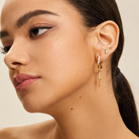 Ania Haie Two Tone Arrow Hoop Earrings Earrings Ania Haie 