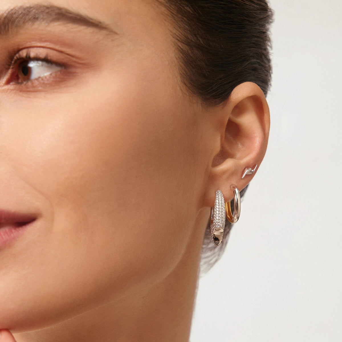 Ania Haie Silver Double Spike Stud Earrings Earrings Ania Haie 