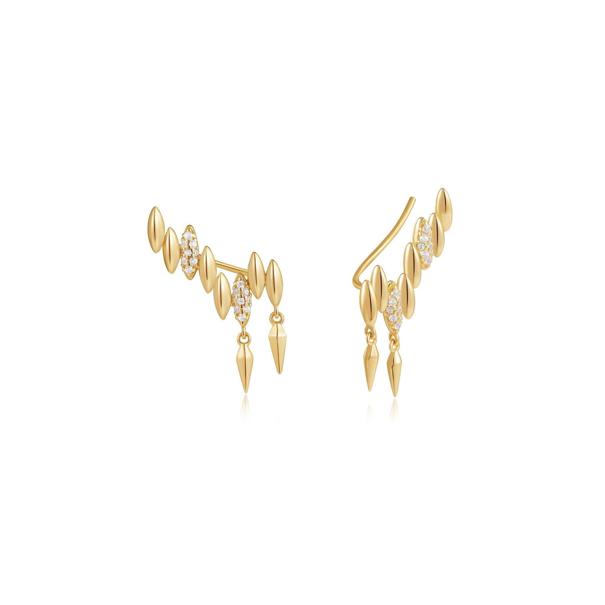 Ania Haie Gold Spike Climber Stud Earrings Earrings Ania Haie 