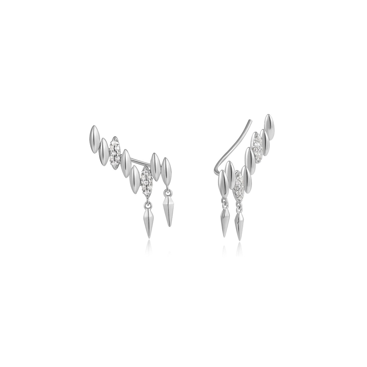 Ania Haie Silver Spike Climber Stud Earrings Earrings Ania Haie 