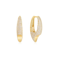 Ania Haie Gold Pave Arrow Hoop Earrings Earrings Ania Haie 