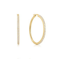Ania Haie Gold Pave Hoop Earrings Earrings Ania Haie 
