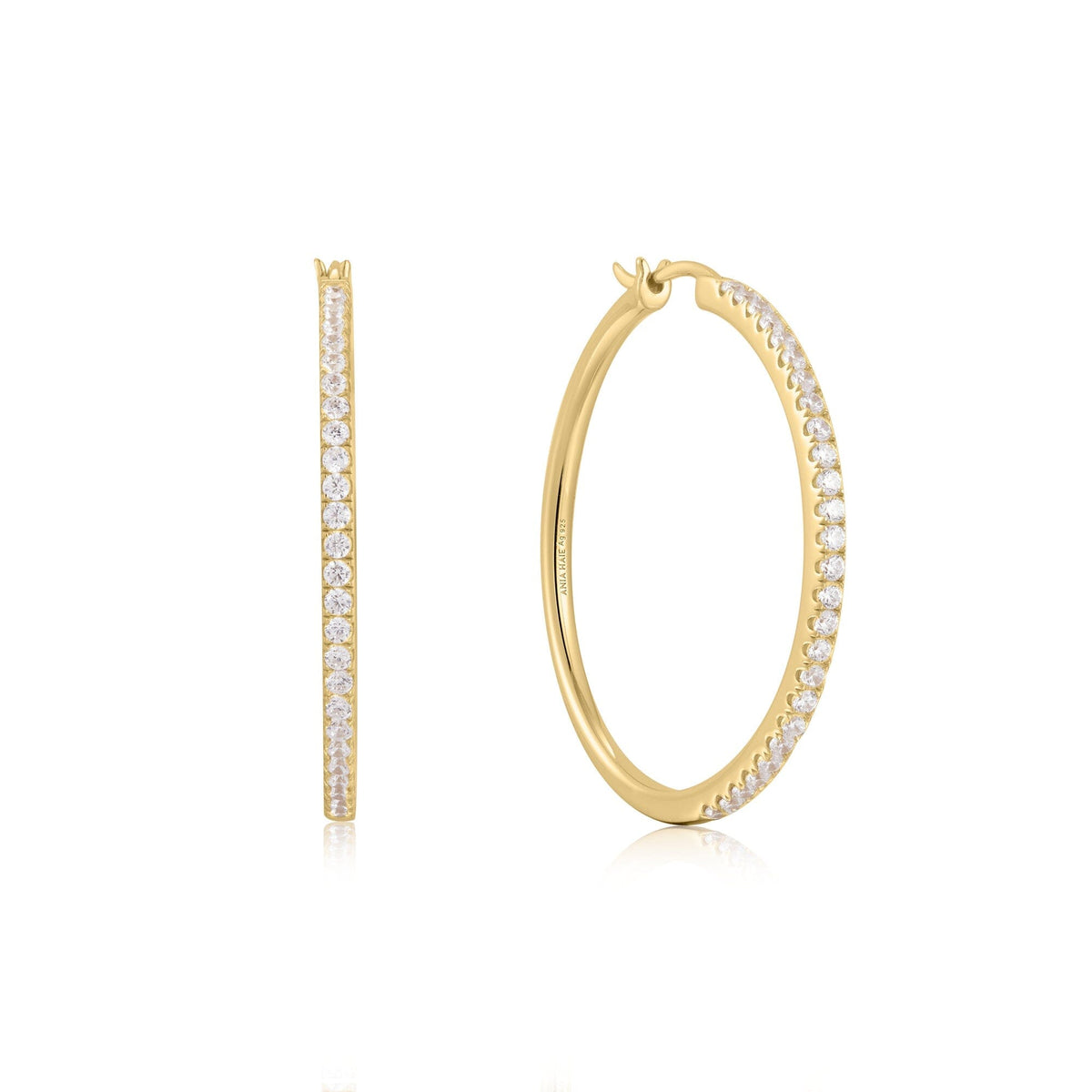 Ania Haie Gold Pave Hoop Earrings Earrings Ania Haie 
