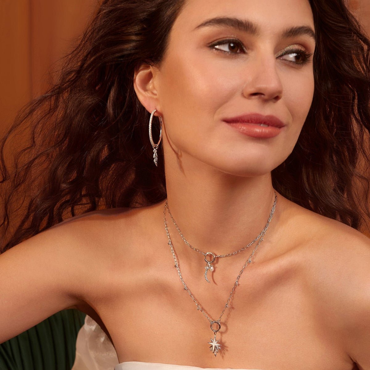 Ania Haie Silver Pave Hoop Earrings Earrings Ania Haie 