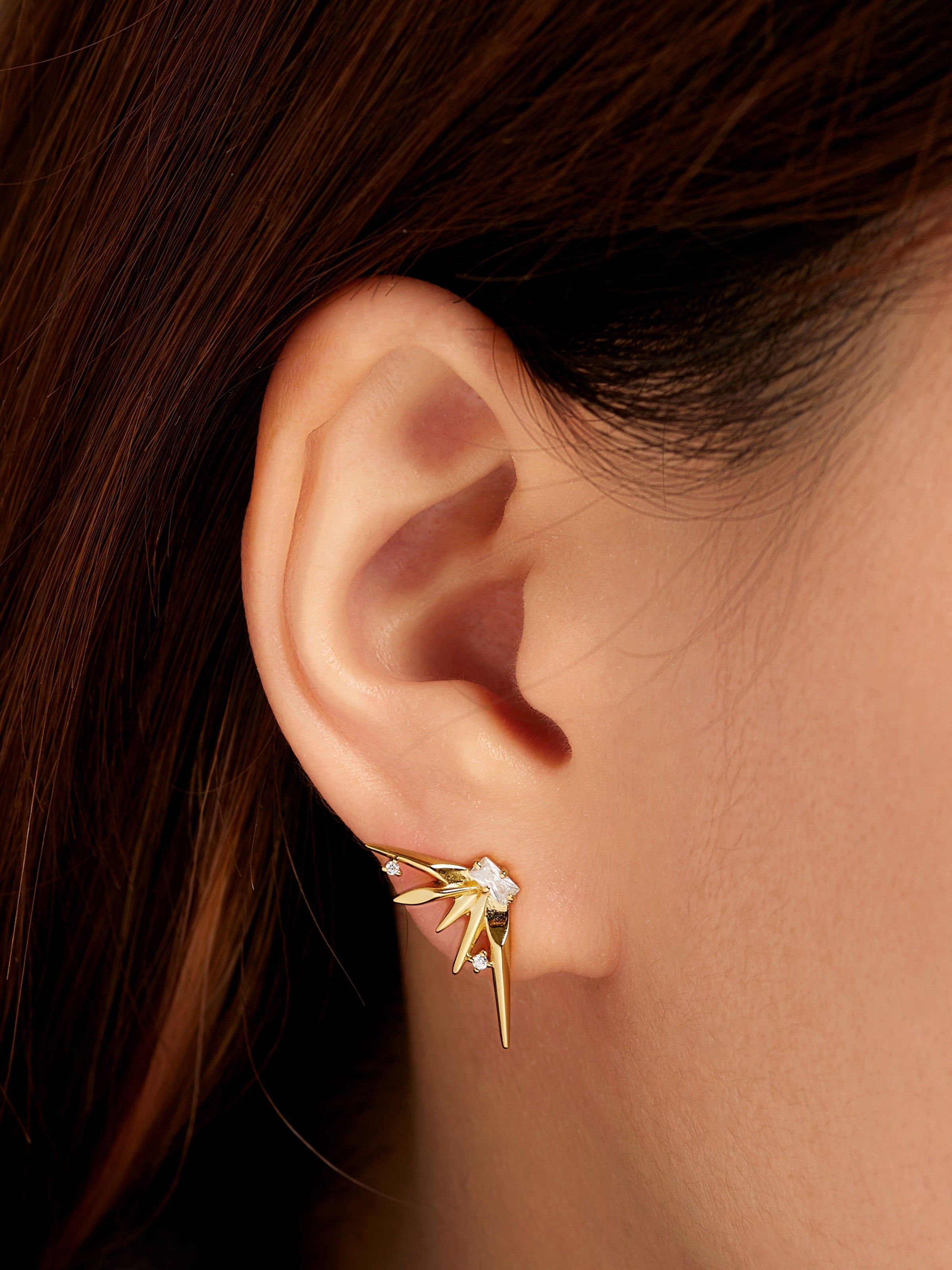 Ania Haie Gold Statement Spike Stud EarRingss Earrings Ania Haie 