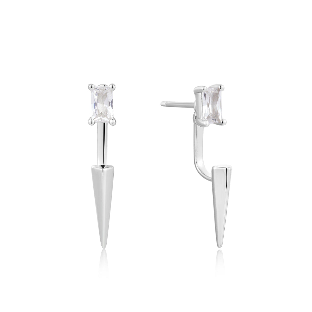 Ania Haie Silver Point Stud Ear Jackets Earrings Ania Haie 