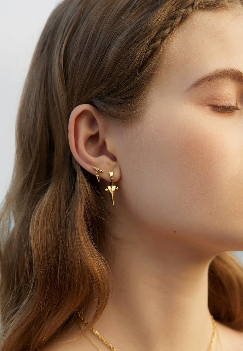 Ania Haie Gold Point Huggie Hoop EarRingss Earrings Ania Haie 